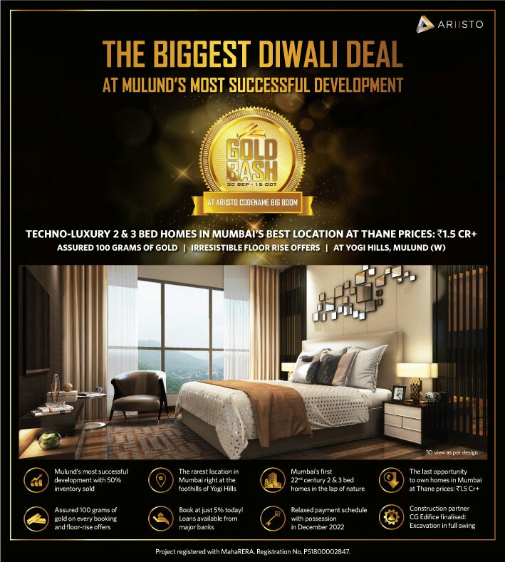 The Bigest Diwali Deal at Mulund's Most Successful Development at Ariisto Codename Big Boom, Mumbai